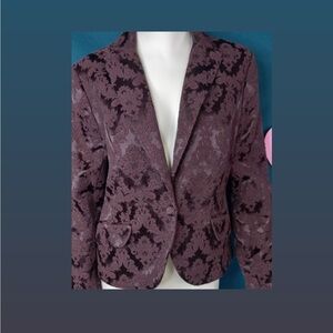 Apostrophe Plum Floral Women's Blazer